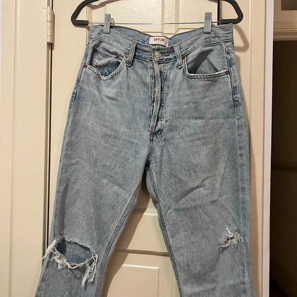 Agolde Riley High Rise Straight Crop - Picture 3 of 6